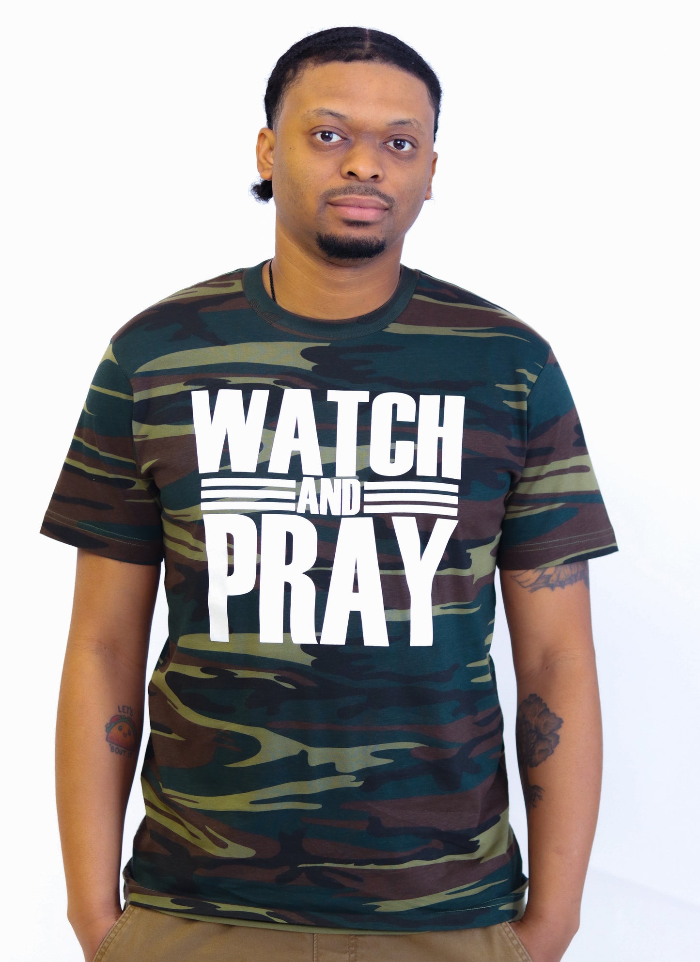 Watch And Pray Camo Unisex Tee