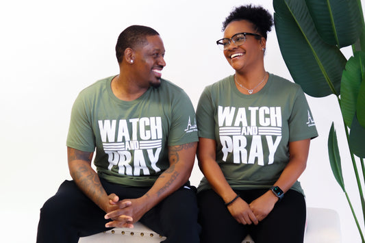 Military Green "Watch and Pray" Tee