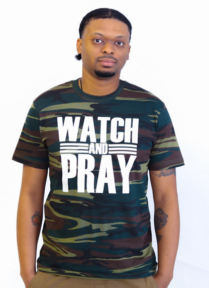 Watch And Pray Camo Unisex Tee
