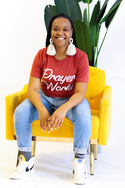"Prayer Works" Unisex Spice Tee